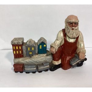 Vintage 80’s  Zimmerman Santa building toys figure, made in Germany